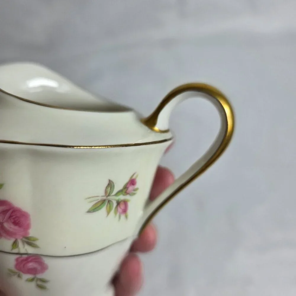 Theodore Haviland Delaware (New York) Creamer Ivory with Pink Roses